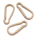 Tre moschettoni in alluminio kaki opaco a forma di zucca per connettori fai-da-te - Cachi Testa Rotonda