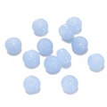 Flat round light blue glass beads with 1.5mm hole for DIY jewelry making and crafts - 1 String/Pack (4.5x8mm/Hole 1.5mm) / Jelly Blue