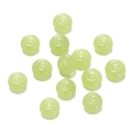 Close-up of translucent light green glass beads with 1.5mm holes for DIY jewelry making - 1 String/Pack (4.5x8mm/Hole 1.5mm) / Jelly Fruit Green