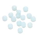 Close-up of translucent light blue abacus beads for DIY jewelry and craft making - 1 String/Pack (4.5x8mm/Hole 1.5mm) / Jelly Light Blue