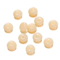 Macro view of beige candy-colored glass abacus beads for DIY jewelry making with 1.5mm hole - 1 String/Pack (4.5x8mm/Hole 1.5mm) / Jelly Light Orange