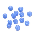 Close-up of light blue translucent abacus glass beads for DIY jewelry making crafts - 1 String/Pack (4.5x8mm/Hole 1.5mm) / Jelly Sky Blue