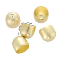 Détails des embouts de cloche en métal doré de 25mm pour DIY avec dimensions - Grande Taille Cloche / 10 Pièces/Paquet (25*27.5mm)