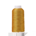 Helle goldene metallische Polyester-Garnspule für DIY-Schmuck und Stickereien - 12 Fäden (0.8mm/270m) / Gold