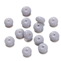 Macro view of pastel purple flat round glass beads for DIY jewelry and handmade crafts - 1 String/Pack (4.5x8mm/Hole 1.5mm) / Solid Grey
