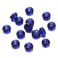 Macro view of dark blue translucent glass abacus beads with a smooth polished finish - 1 String/Pack (4.5x8mm/Hole 1.5mm) / Transparent Dark Blue