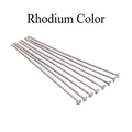 Chiodini a testa piatta rodiati per creazione gioielli fai da te bracciali e collane - 26mm (200 Pezzi/Confezione) / Rodio