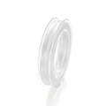 Strong 0.8mm clear elastic bead string on transparent spool for DIY jewelry making - White