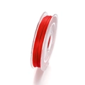 Strong 0.8mm red crystal elastic cord wound on transparent spool for DIY beading - Red