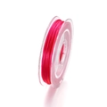 DIY 0.8mm crystal elastic cord roll for bracelets in rose pink color on clear spool - Rose Red
