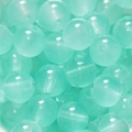 Perles rondes en verre dépoli vert menthe pour la création de bracelets de bijoux DIY - 10mm / 50 Pièces / Vert Lac