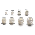 Détail de perles blanches en ABS de 6mm à 20mm pour la création de bijoux artisanaux DIY - 100 Pcs/Paquet / 6mm Blanc Cassé