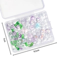 Acryl kralen opbergdoos met kleurrijke DIY tulp telefoonketting knutselmaterialen - Paars