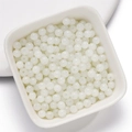 Fournitures de bijoux DIY avec perles de verre rondes blanc translucide dans un bol - 4mm / 50 Pièces / Blanc