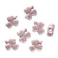 Close-up of pink clover glazed ceramic beads for DIY jewelry making and bracelet design - Light Purple