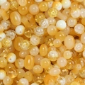 Détails de perles de verre dégradé jaune avec texture craquelée pour création de bijoux DIY - Série Jaune