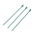 Detail van drie turquoise bolletjeskettingen van 10 cm met sluitingen voor DIY-knutselen - Donkergroen