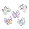 Detail of 22mm iridescent butterfly beads with aurora finish for DIY crafts and jewelry - 5 Pieces (Approx. 8g) / Mixed Random