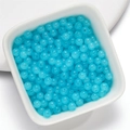 Perles rondes en verre de jade bleu ciel poli pour création de bijoux et bracelets - 4mm / 50 Pièces / Rose bonbon