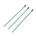 Detailopname van drie tiffany blauwe metalen balkettingen met bijpassende sluitingen - Teal