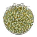 Macro shot of 10mm blue and yellow striped glitter resin beads for DIY jewelry making - 5 Pcs/Pack (10mm) / Orange Green