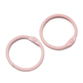 Anneaux de reliure roses de 30mm en métal peint pour porte-clés DIY et cartes - Rose
