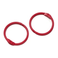 Anneaux de reliure 30mm en métal rouge verni pour porte-clés et projets créatifs DIY - Rouge Pur
