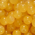 Perles en verre translucide jaune miel poli pour bracelets et bijoux DIY - 10mm / 50 Pièces / Orange