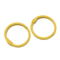 Lot de deux anneaux de reliure jaunes mats 30mm pour feuilles mobiles et projets DIY - Jaune