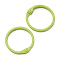Paire d'anneaux de reliure en métal vert vif de 30mm pour porte-clés DIY et artisanat - Vert clair