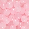 Perles en verre rose translucide avec trou central pour création de bijoux DIY - 10mm / 50 Pièces / Rose Clair