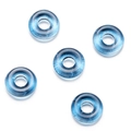 Nahaufnahme von lichtdurchlässigen blauen Glas-Abstandshalter-Perlen mit Farbverlauf - 10 Stk/Packung 3.8x12.5mm / Dunkelblau