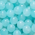Perles rondes en verre imitation jade bleu ciel translucide pour création de bijoux DIY - 10mm / 50 Pièces / Bleu