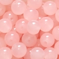 Perles en verre rose translucide poli pour la fabrication de bijoux DIY bracelets - 10mm / 50 Pièces / Rose
