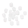 Detail view of smooth white cylindrical spacer beads for DIY jewelry making and crafts - 1 String (Approx. 60 Pcs, 6x8.5mm) / Jelly White
