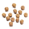 Macro shot of khaki cylindrical glass spacer beads for DIY bracelet and jewelry making - 1 String (Approx. 60 Pcs, 6x8.5mm) / Solid Light Brown