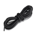 Λήψη macro μαύρου πλεκτού δερμάτινου κορδονιού 3mm-5mm για χειροποίητα κοσμήματα DIY - 5mm (1m/Πακέτο) / Μαύρο