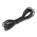 Close-up of tight weave texture on dark brown braided genuine leather cord roll - 3mm (1m/Pack) / Coffee