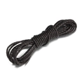 Macro detail of dark brown braided leather cord texture for handmade DIY jewelry - 4mm (1m/Pack) / Coffee