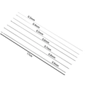 Set of 7 stainless steel beading needles, 17cm long, sizes 0.3mm to 0.9mm for DIY jewelry - 1 Stainless Steel Beading Needle / 0.3*170mm