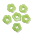 Macro detail of 26mm acrylic flower beads with green marble pattern for DIY jewelry - 4 Pieces/Pack (26x27mm) / Green