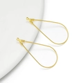 Macro-opname van gouden druppelvormige oorringen voor DIY-sieraden maken en kralen - 30 Stuks/Verpakking (21.5*44mm) / Goud