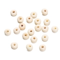 Flat round white turquoise synthetic stone beads with natural brown veins for DIY bracelets - Abacus Loose Bead (36) / 1 Piece / Creamy White with Brown Veins
