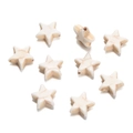 Star-shaped white turquoise synthetic beads with marble texture for DIY jewelry making - Five-Pointed Star Bead (37) / 1 Piece / Creamy White with Brown Veins