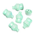 Vue détaillée de perles bouteille cola vert menthe irisé pour accessoires bijoux DIY - Style Bouteille de Soda de Couleur Unie / 2 Pièces (19x30mm) / Vert
