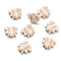 DIY synthetic turquoise beetle beads in cream white with brown spots for jewelry making - Insect Shaped Bead (46) / 1 Piece / Creamy White with Brown Veins