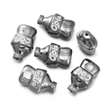 Dettaglio di perline a forma di bottiglia di cola in acrilico per gioielli DIY - Stile Bottiglia di Soda Metallico / 2 Pezzi (19x30mm) / Canna di fucile