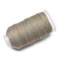 Dettaglio di filo di cotone ritorto bicolore da 1,2 mm arancione e blu per artigianato DIY - 10m/Confezione (Circa 9g) / Intrecciato Arancione e Blu Lago(M3)