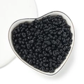 4mm high-gloss black double-hole peanut beads for DIY handmade jewelry crafting - Solid Black