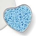 4mm light blue peanut-shaped acrylic beads with double holes for DIY jewelry making - Solid Light Blue